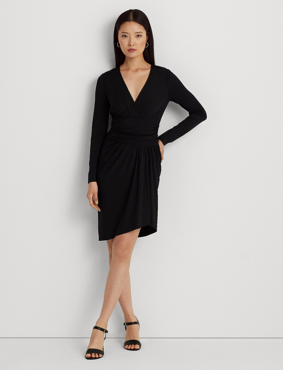 Lauren ralph lauren ruched jersey deals dress