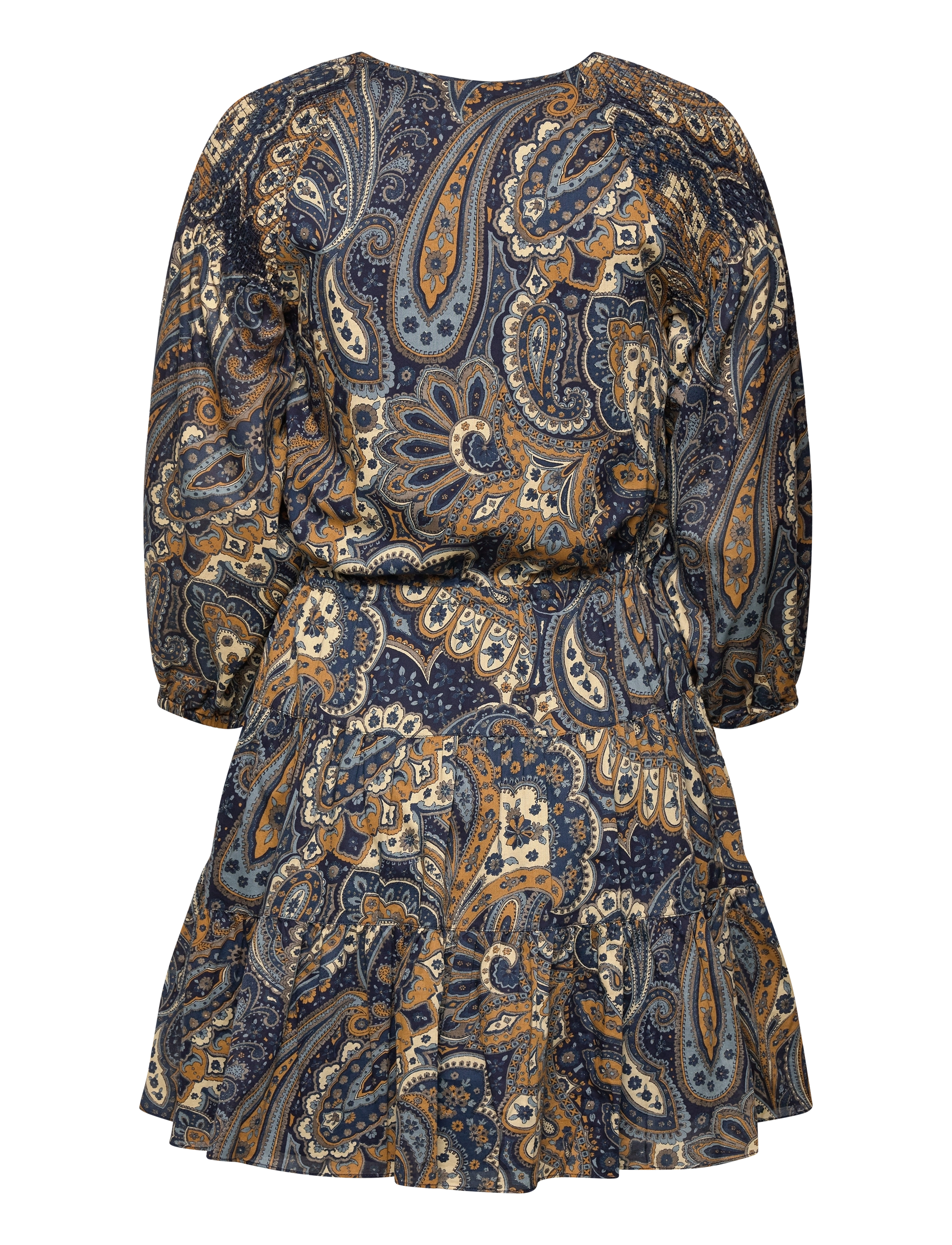 Lauren Ralph Lauren - Paisley Cotton Voile Tiered Dress - navy multi - 1