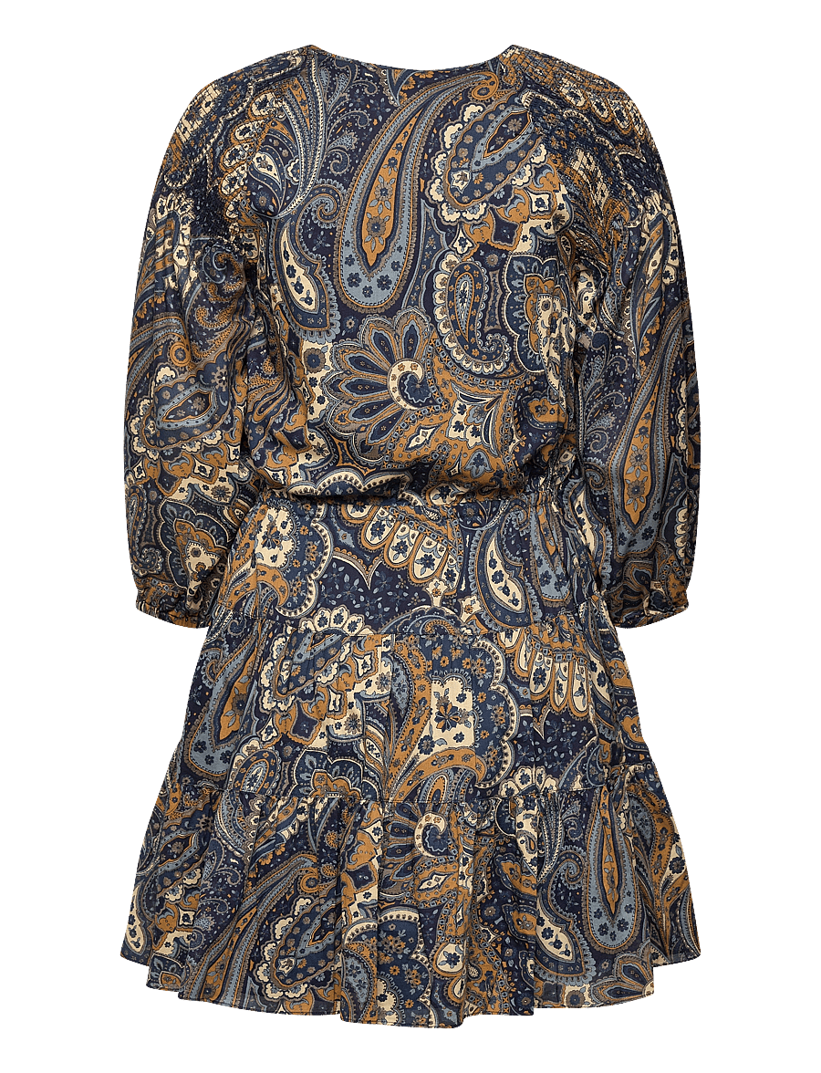 Lauren Ralph Lauren - Paisley Cotton Voile Tiered Dress - navy multi - 1