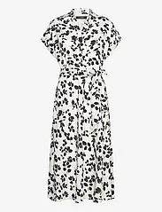 Lauren Ralph Lauren - Leaf-Print Belted Crepe Dress - hemdkleider - cream/black - 0