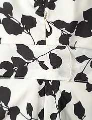Lauren Ralph Lauren - Leaf-Print Belted Crepe Dress - skjortekjoler - cream/black - 3