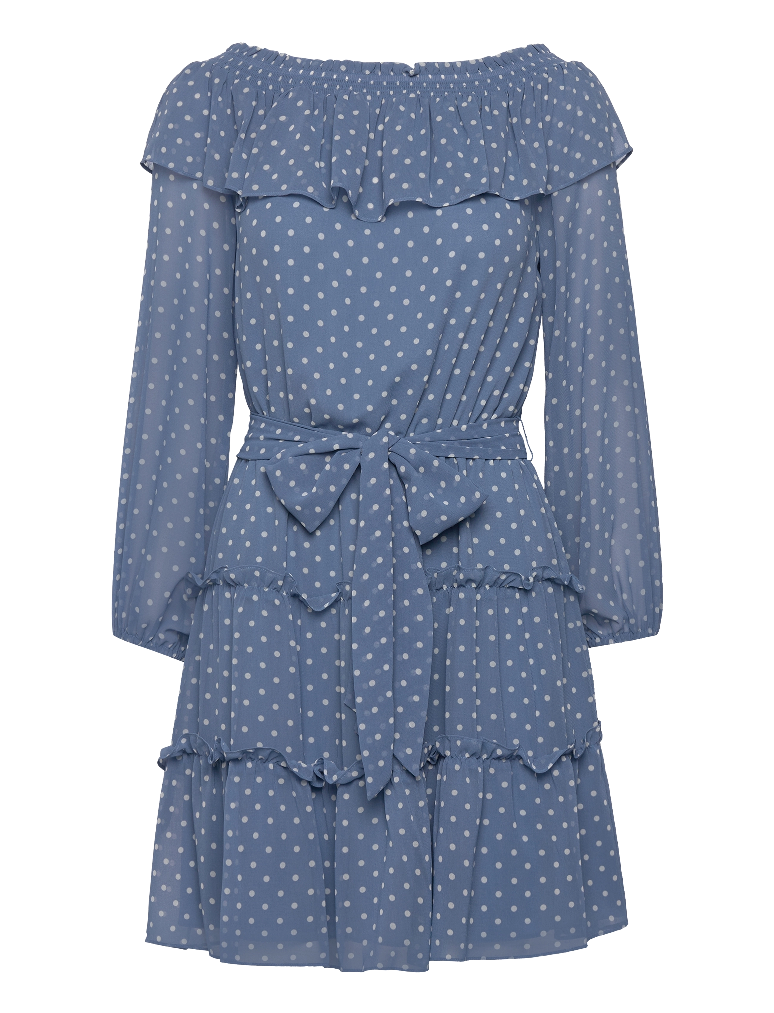 Lauren Ralph Lauren Print Georgette Off-the-Shoulder Dress - Last chance - BLUE/CREAM / blue