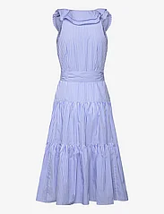 Lauren Ralph Lauren - Striped Cotton Broadcloth Surplice Dress - sukienki letnie - blue/white - 1