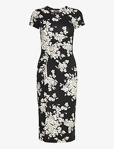Floral Jersey Twist-Front Midi Dress, Lauren Ralph Lauren