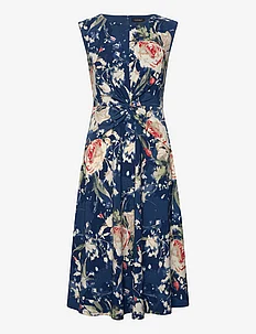 Floral Twist-Front Stretch Jersey Dress, Lauren Ralph Lauren