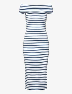 Striped Off-the-Shoulder Midi Dress, Lauren Ralph Lauren