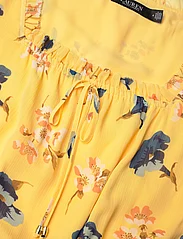 Lauren Ralph Lauren - Floral Georgette Puff-Sleeve Midi Dress - kesämekot - yellow multi - 2