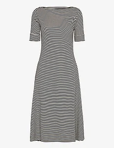 Striped Stretch Cotton Midi Dress, Lauren Ralph Lauren