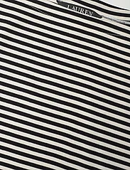Lauren Ralph Lauren - Striped Stretch Cotton Midi Dress - marškinėlių tipo suknelės - black/mascarpone - 2