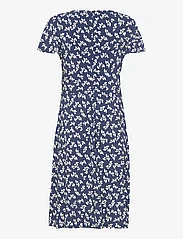 Lauren Ralph Lauren - Floral Stretch Jersey Surplice Dress - kesämekot - blue/cream - 1