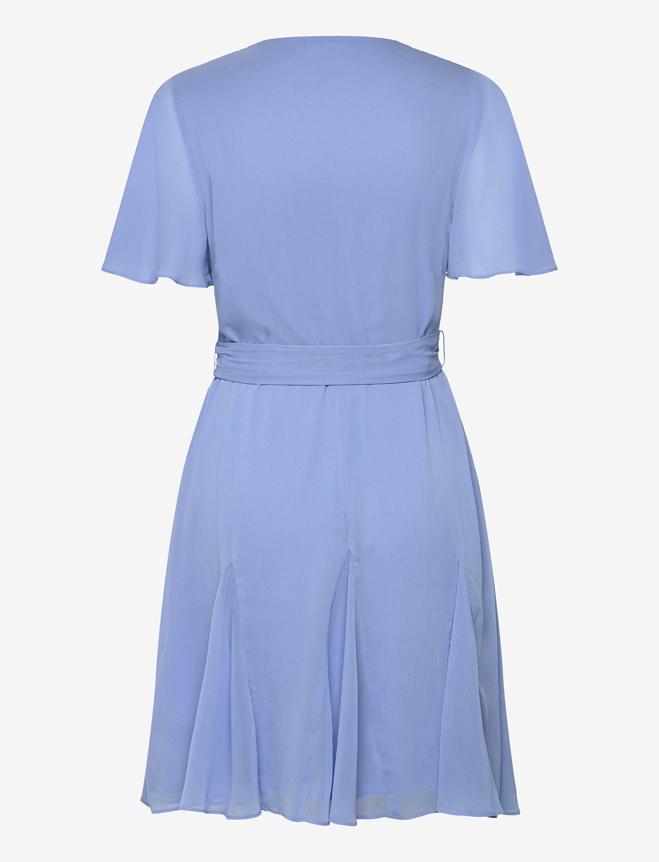 Lauren Ralph Lauren - Crinkle Georgette Surplice Dress - midi dresses - sky blue - 1