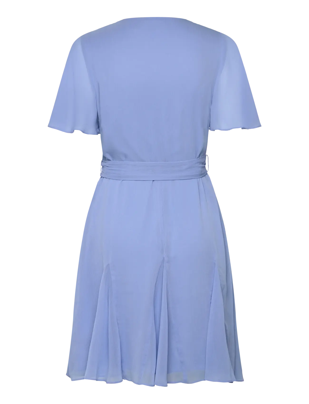 Lauren Ralph Lauren - Crinkle Georgette Surplice Dress - midi kjoler - sky blue - 1