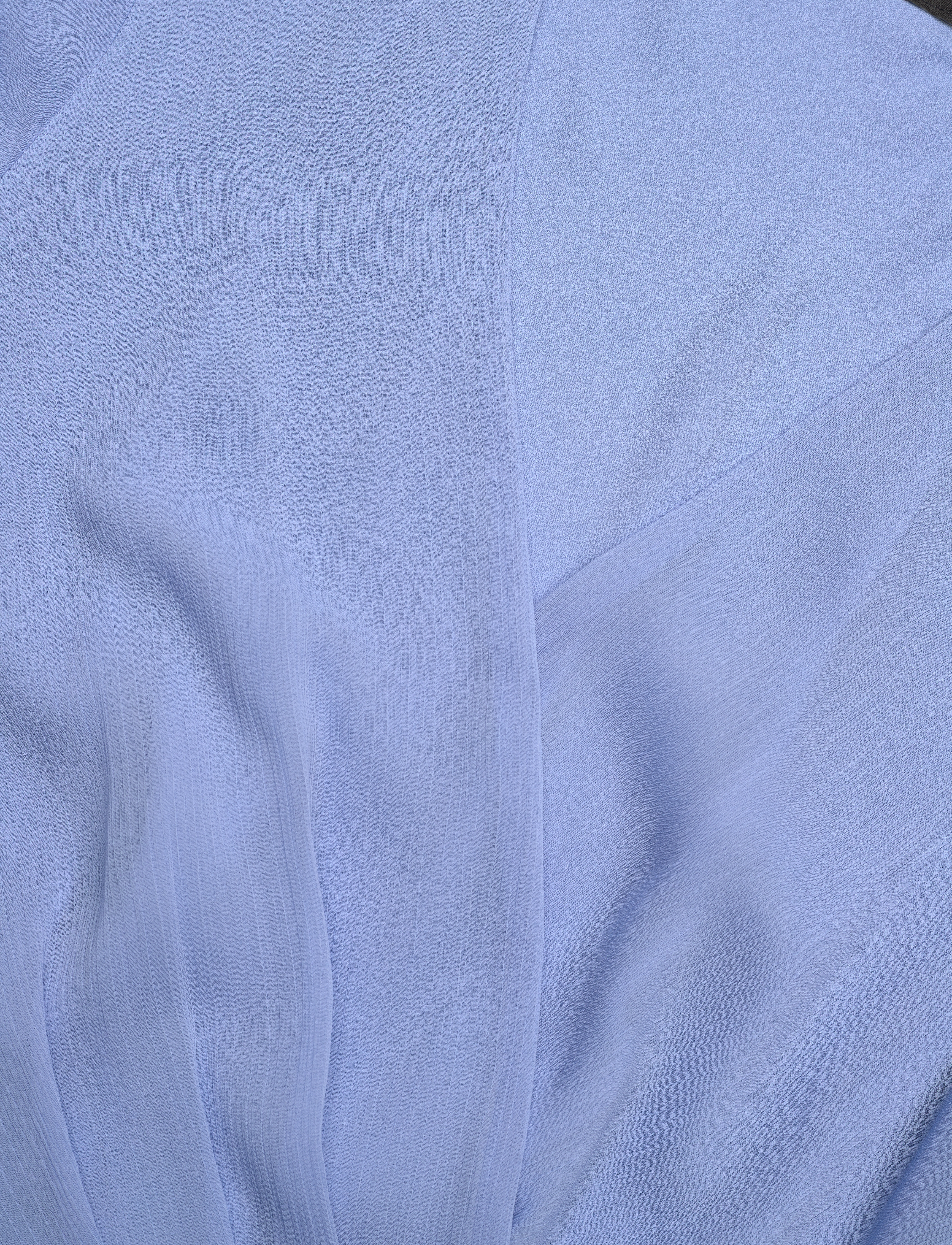 Lauren Ralph Lauren - Crinkle Georgette Surplice Dress - midi kjoler - sky blue - 2
