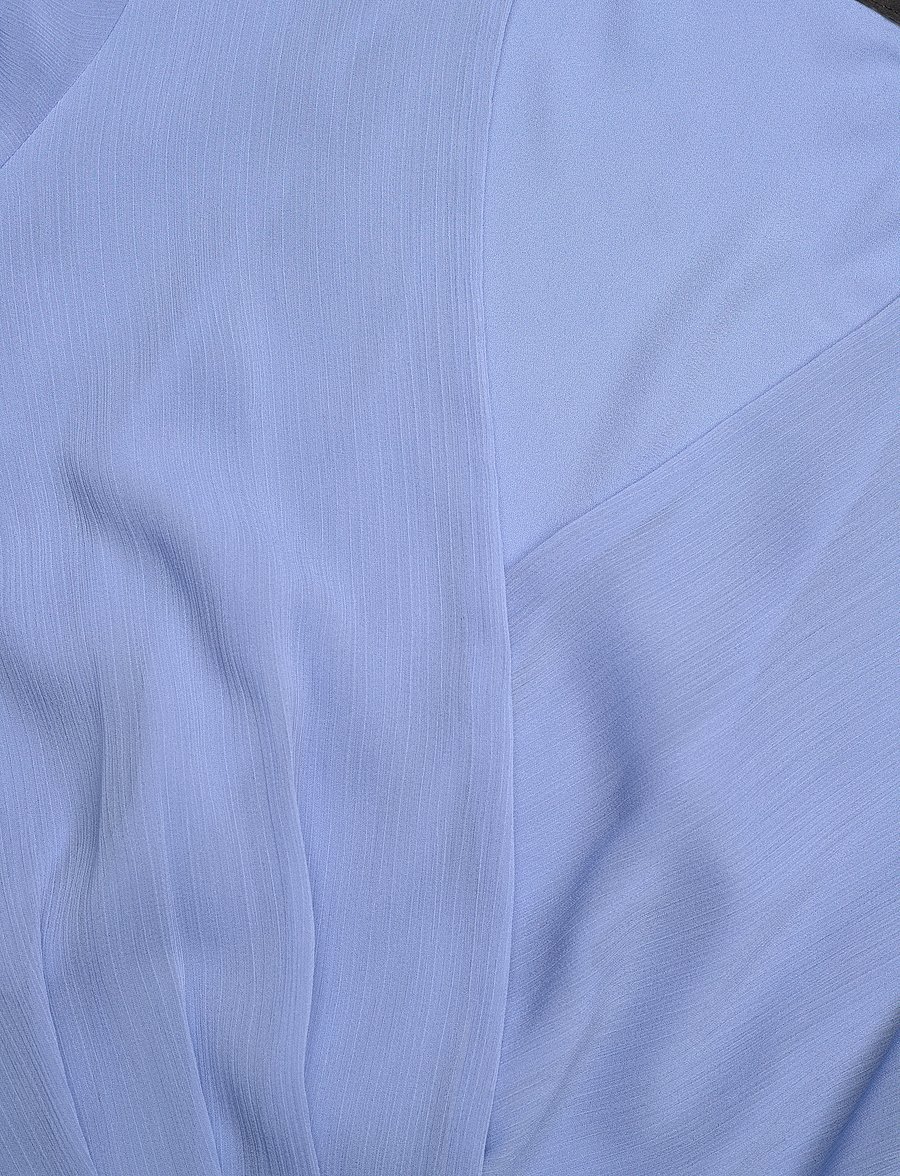 Lauren Ralph Lauren - Crinkle Georgette Surplice Dress - midikleider - sky blue - 2