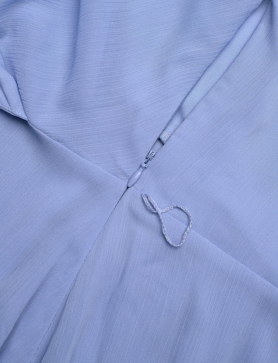Lauren Ralph Lauren - Crinkle Georgette Surplice Dress - midikleider - sky blue - 3