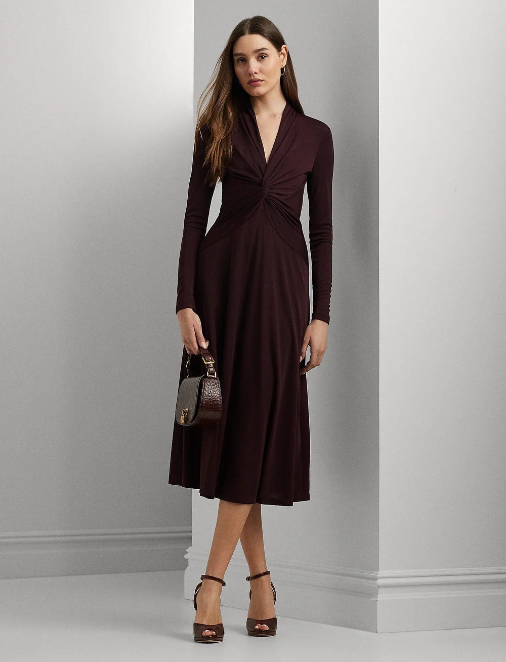 Ralph lauren two tone jersey dress online