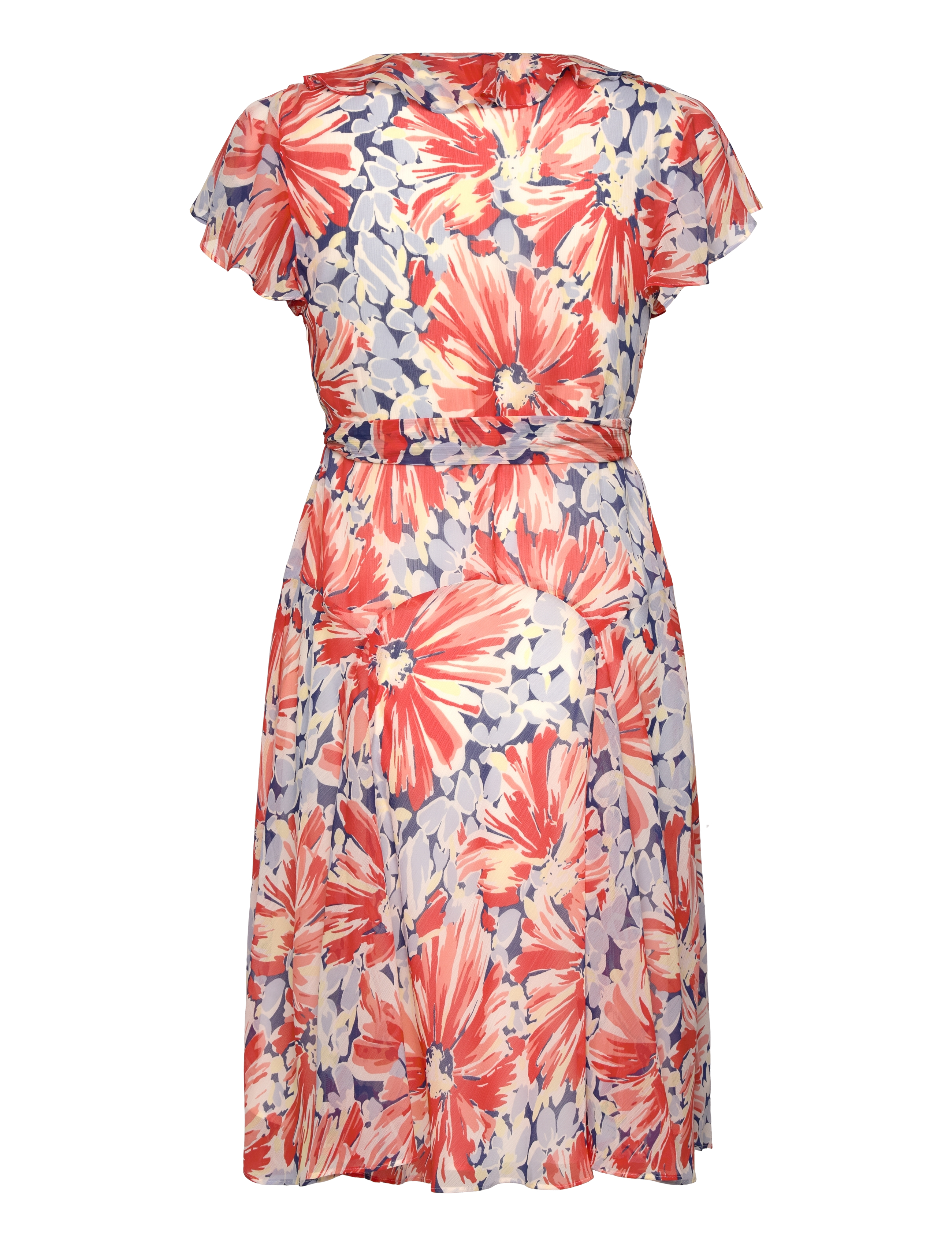 Lauren Ralph Lauren - Floral Georgette Flutter-Sleeve Dress - white multi - 1