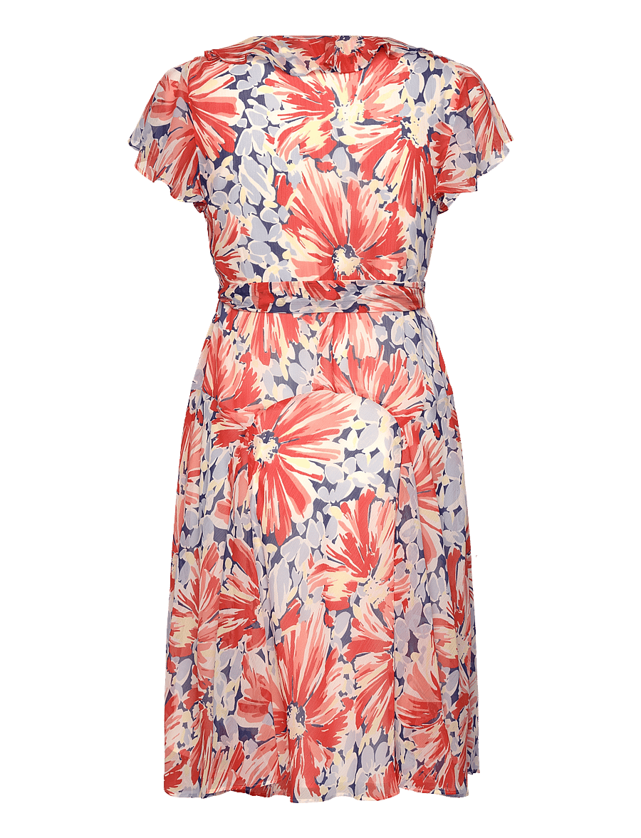 Lauren Ralph Lauren - Floral Georgette Flutter-Sleeve Dress - white multi - 1