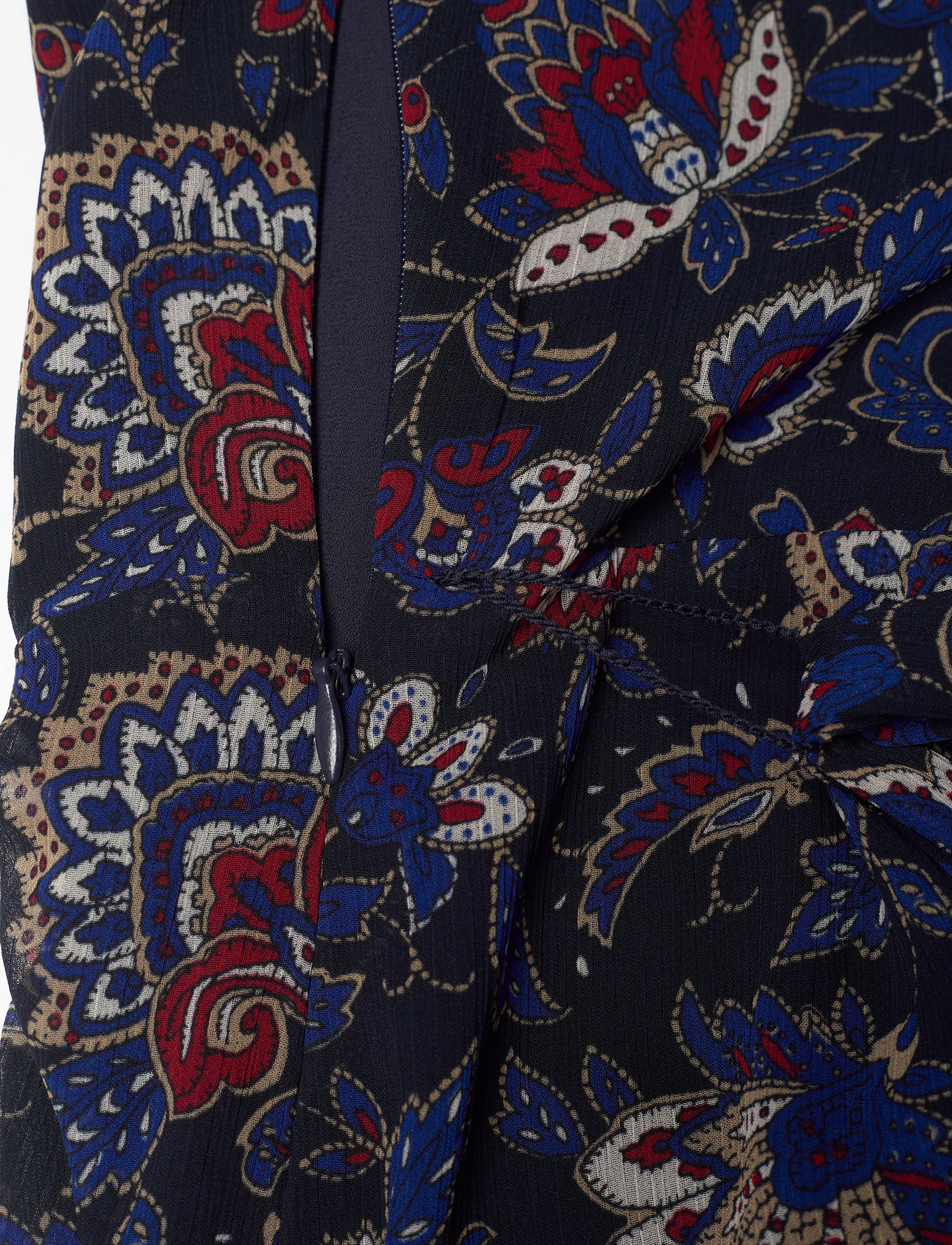 Lauren Ralph Lauren - Floral Ruffle-Trim Georgette Dress - navy multi - 3