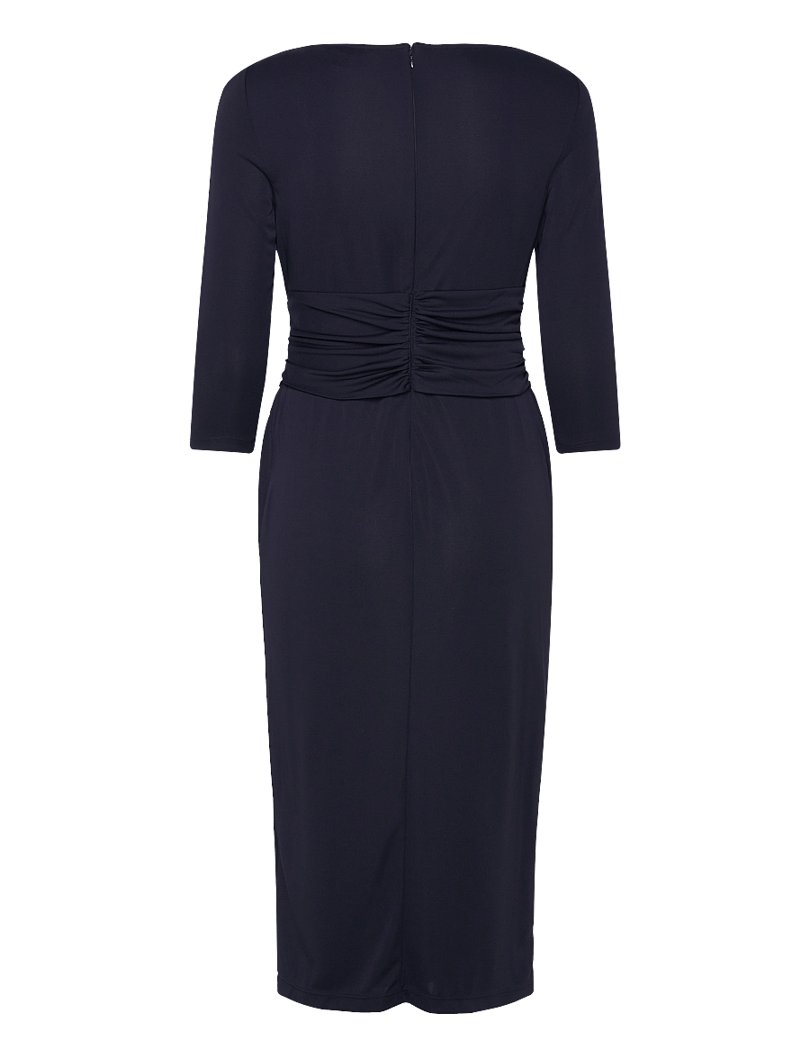 Lauren Ralph Lauren - Twist-Front Stretch Jersey Midi Dress - lauren navy - 1