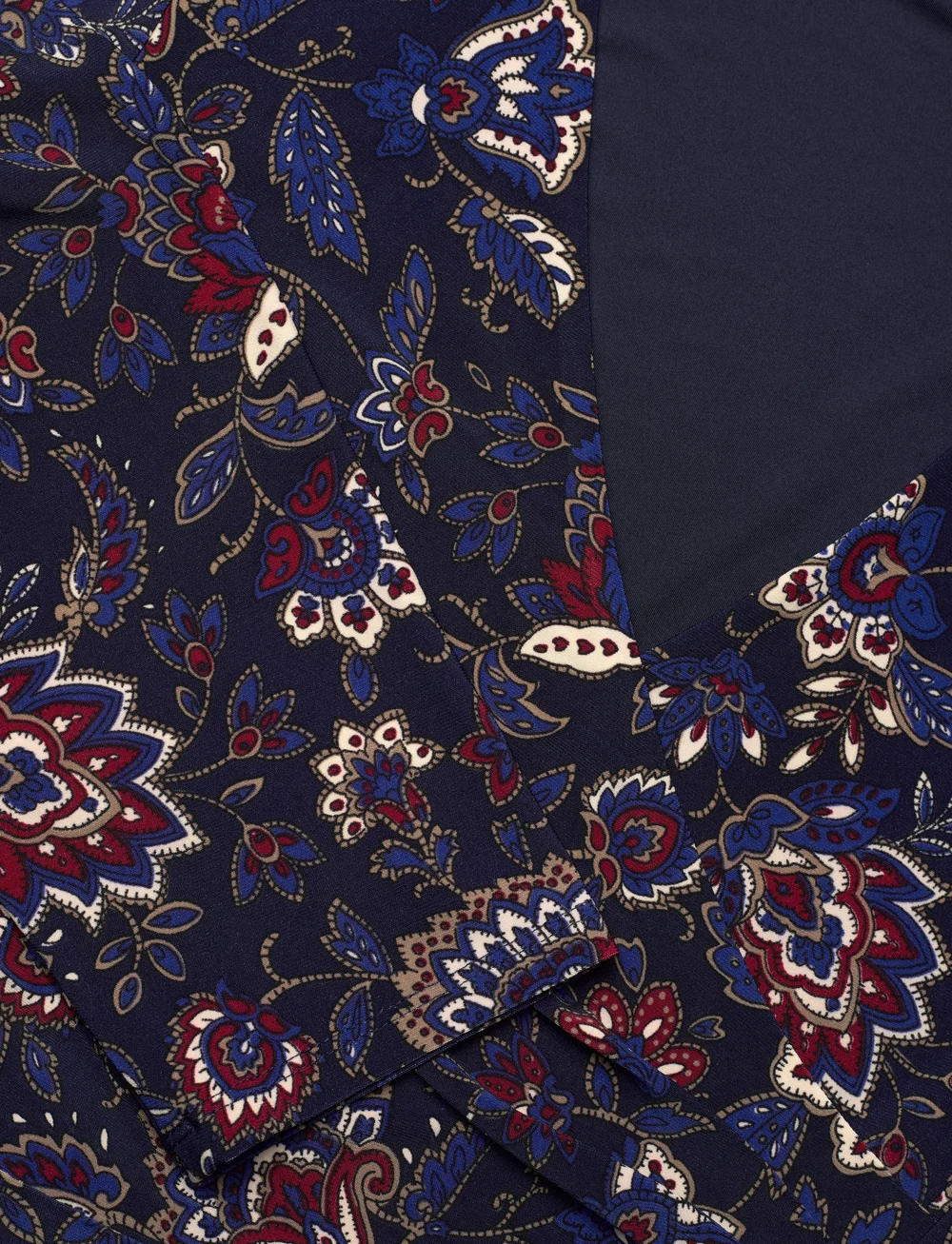 Lauren Ralph Lauren - Floral Surplice Stretch Jersey Dress - t-shirt-kleider - navy multi - 2