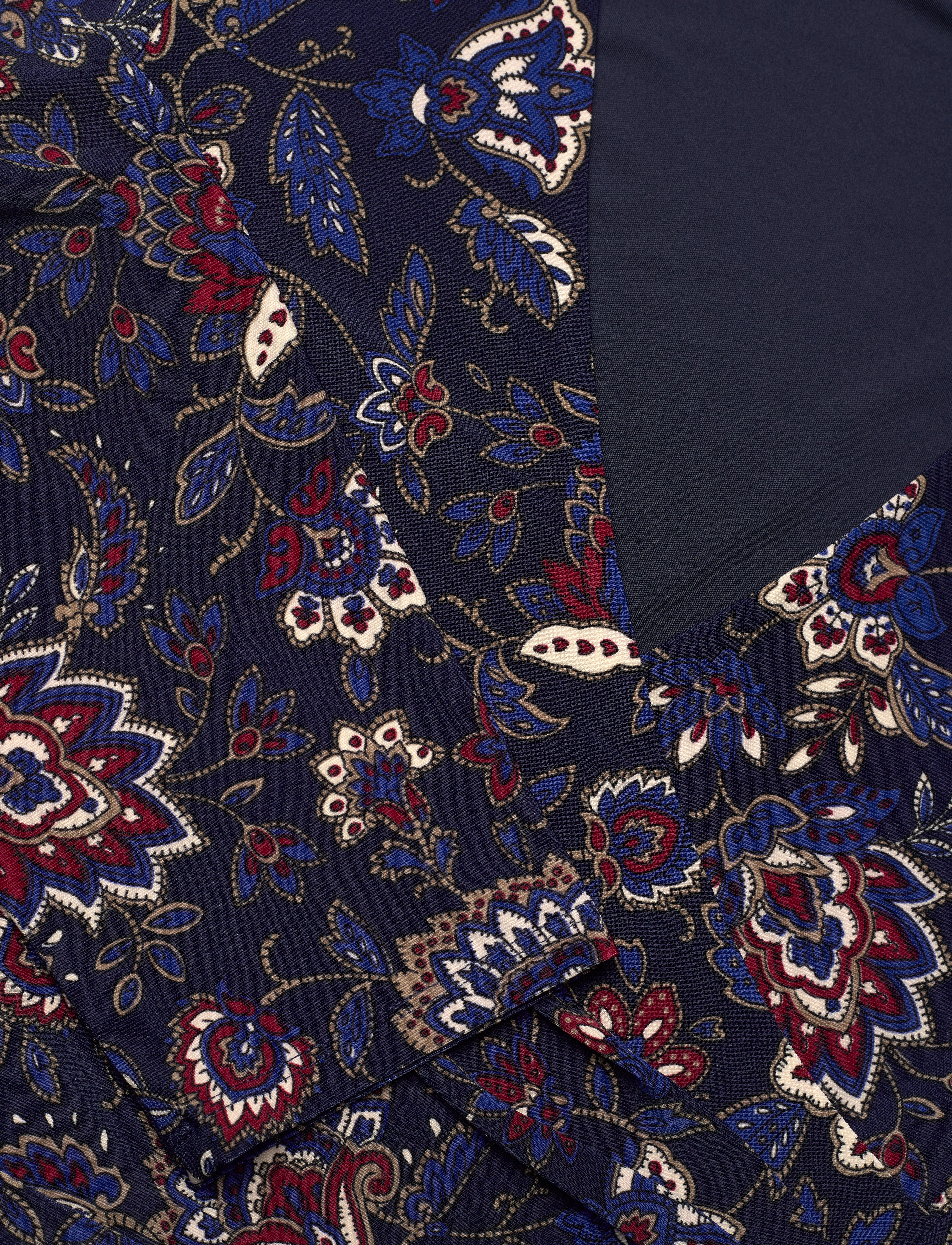 Lauren Ralph Lauren - Floral Surplice Stretch Jersey Dress - navy multi - 2