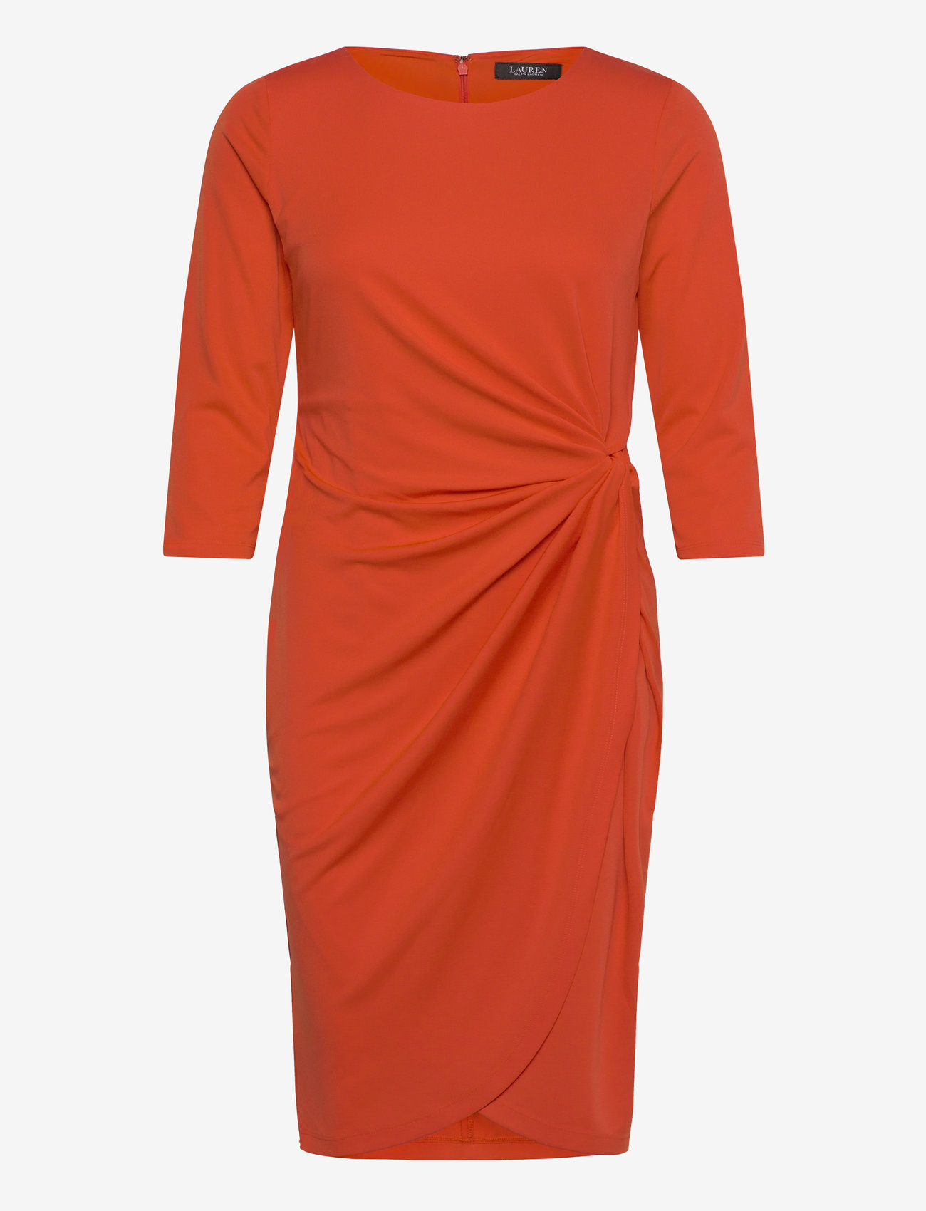 Lauren Ralph Lauren - Twist-Front Stretch Jersey Dress - cocktailkleider - orange lily - 0