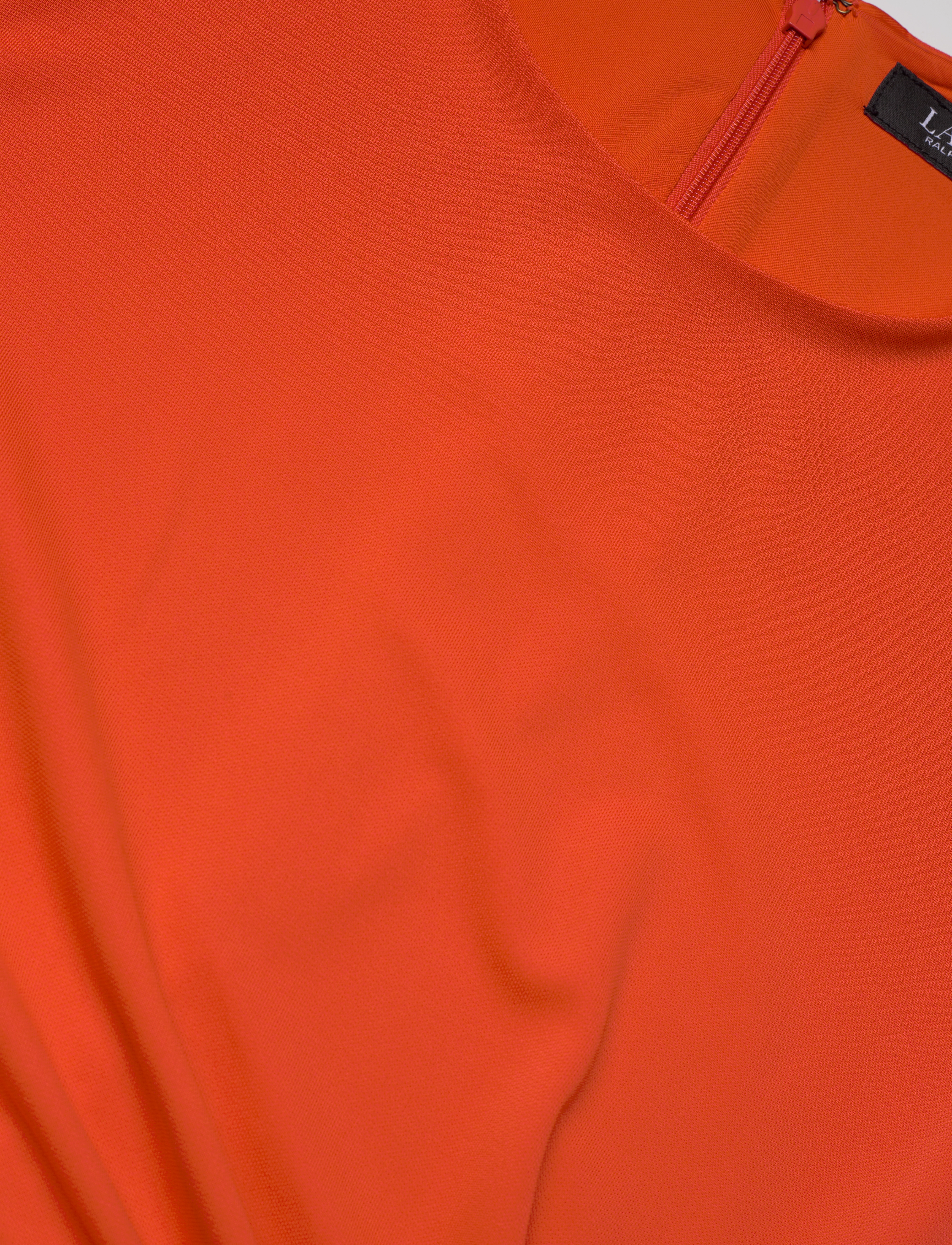 Lauren Ralph Lauren - Twist-Front Stretch Jersey Dress - orange lily - 2