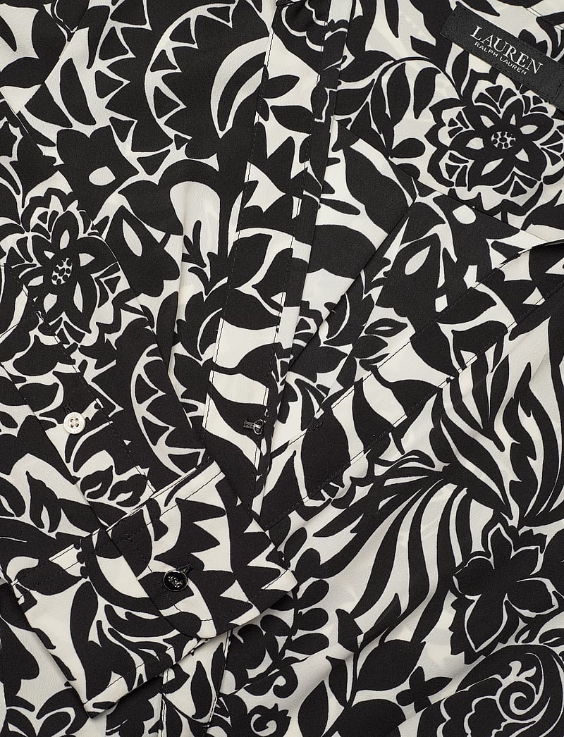 Lauren Ralph Lauren - Floral Crepe Midi Dress - särkkleidid - cream/black - 2