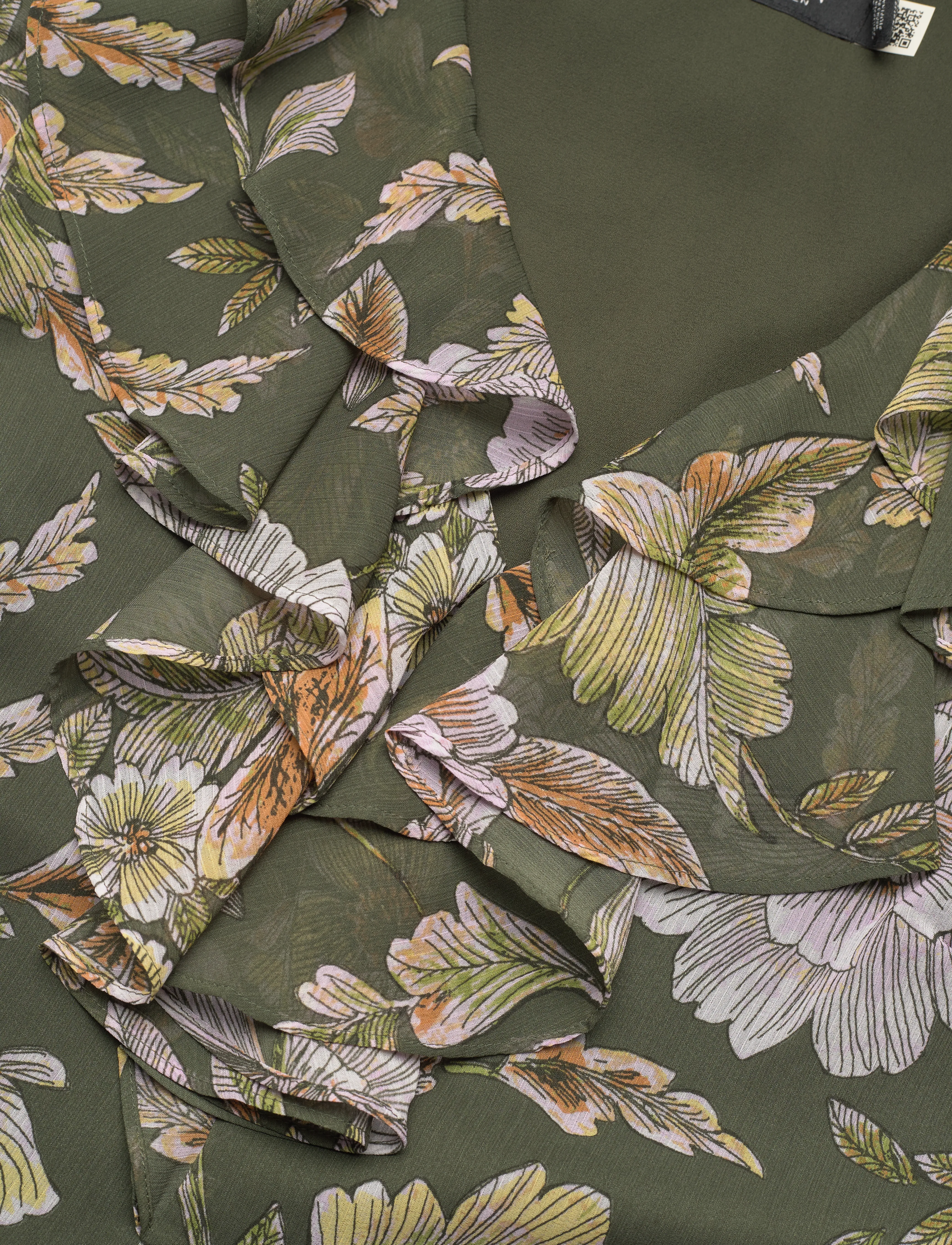 Lauren Ralph Lauren - Floral Belted Crinkle Georgette Dress - robes d'été - olive multi - 2
