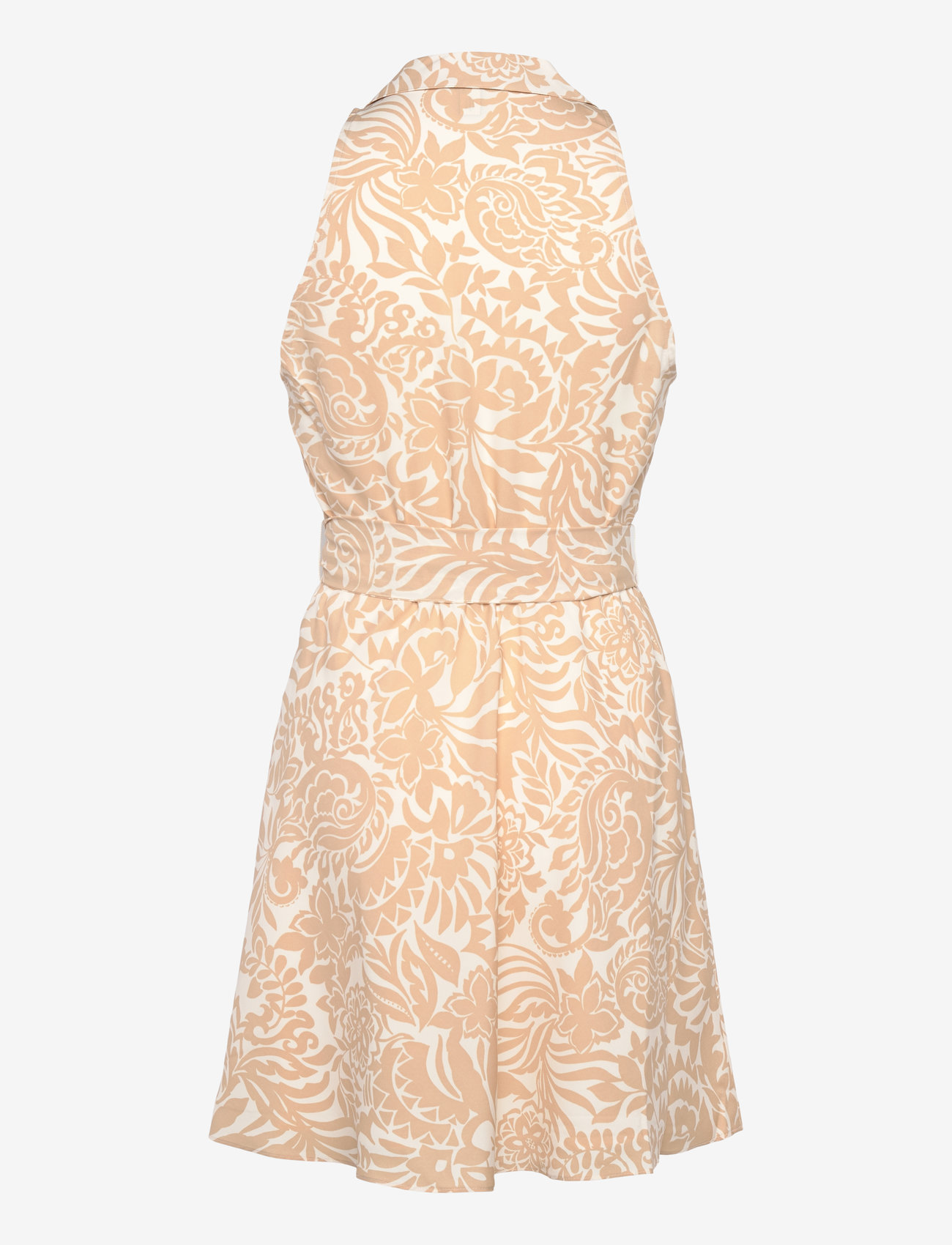 Lauren Ralph Lauren - Floral Crepe Sleeveless Shirtdress - sommerkleider - cream/tan - 1