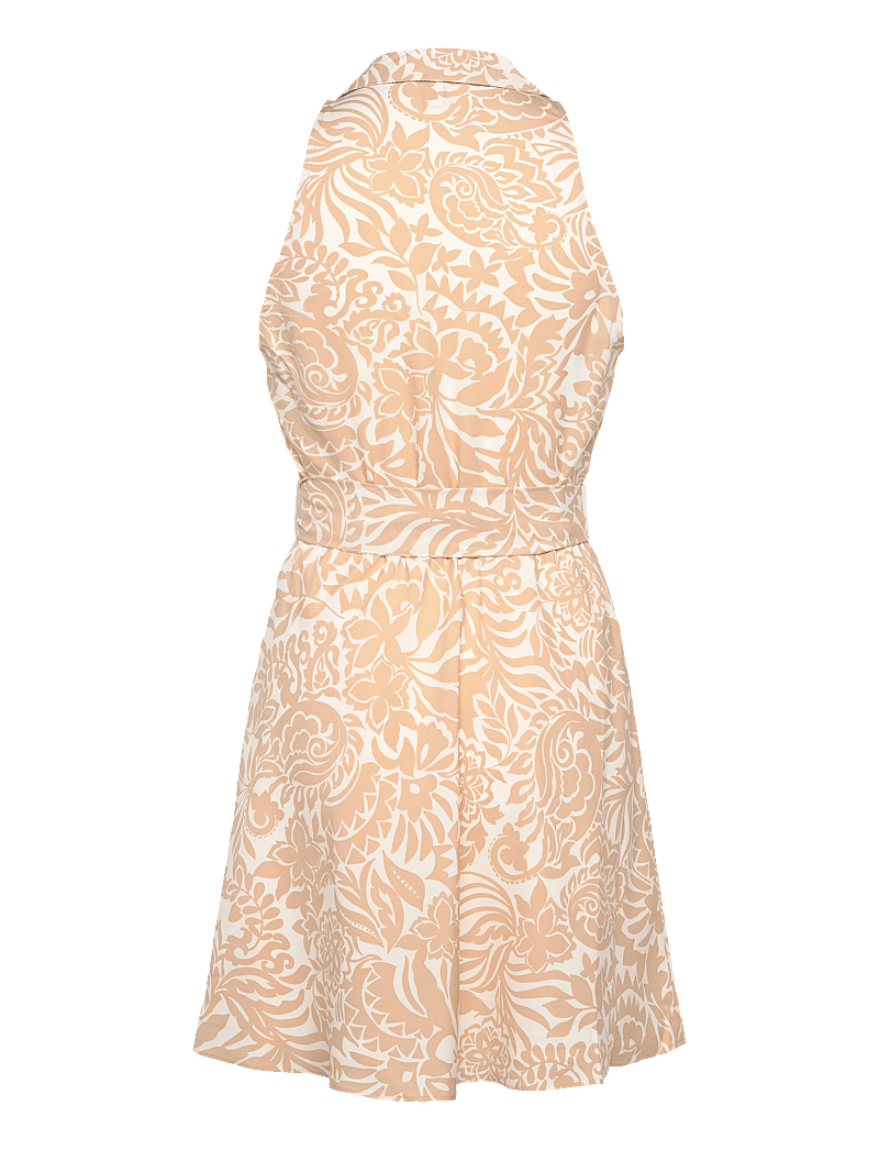 Lauren Ralph Lauren - Floral Crepe Sleeveless Shirtdress - sommerkleider - cream/tan - 1
