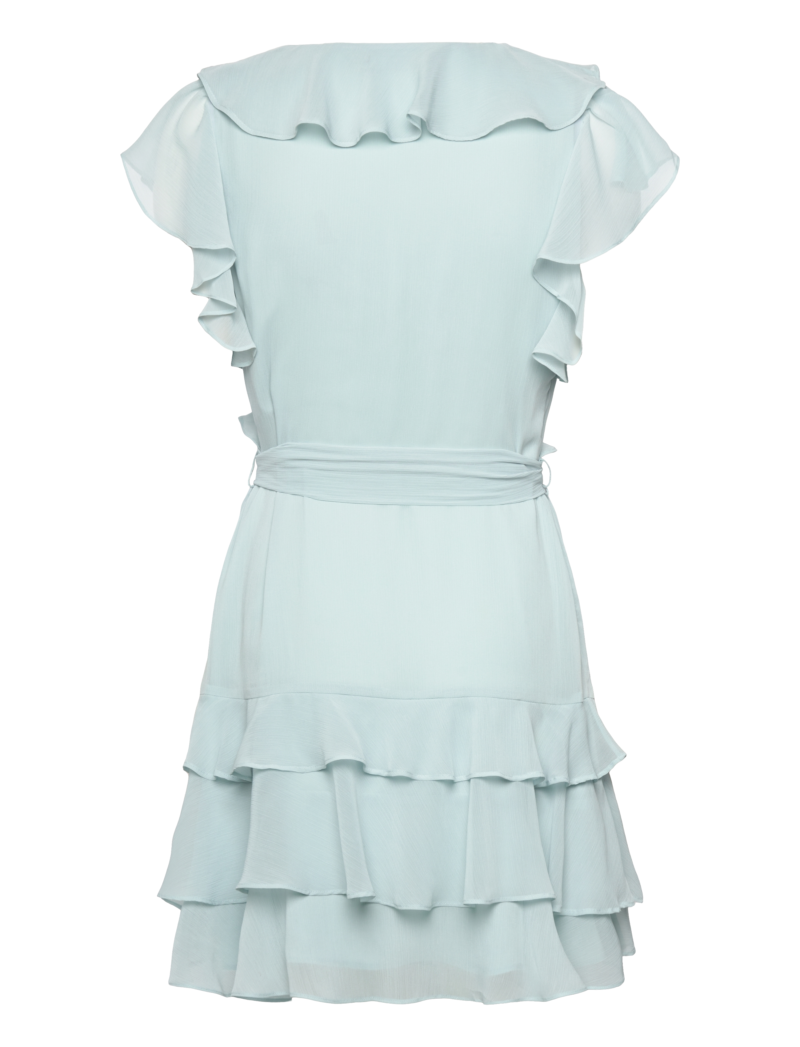 Lauren Ralph Lauren - Ruffle-Trim Crinkle Georgette Dress - partykleider - aqua pearl - 1