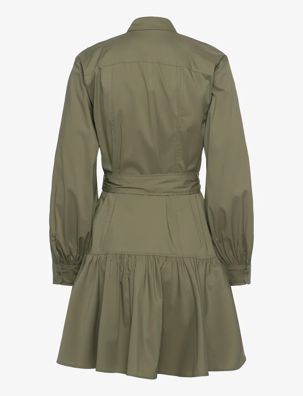 Lauren Ralph Lauren - Belted Cotton-Blend Shirtdress - hemdkleider - sage green - 1