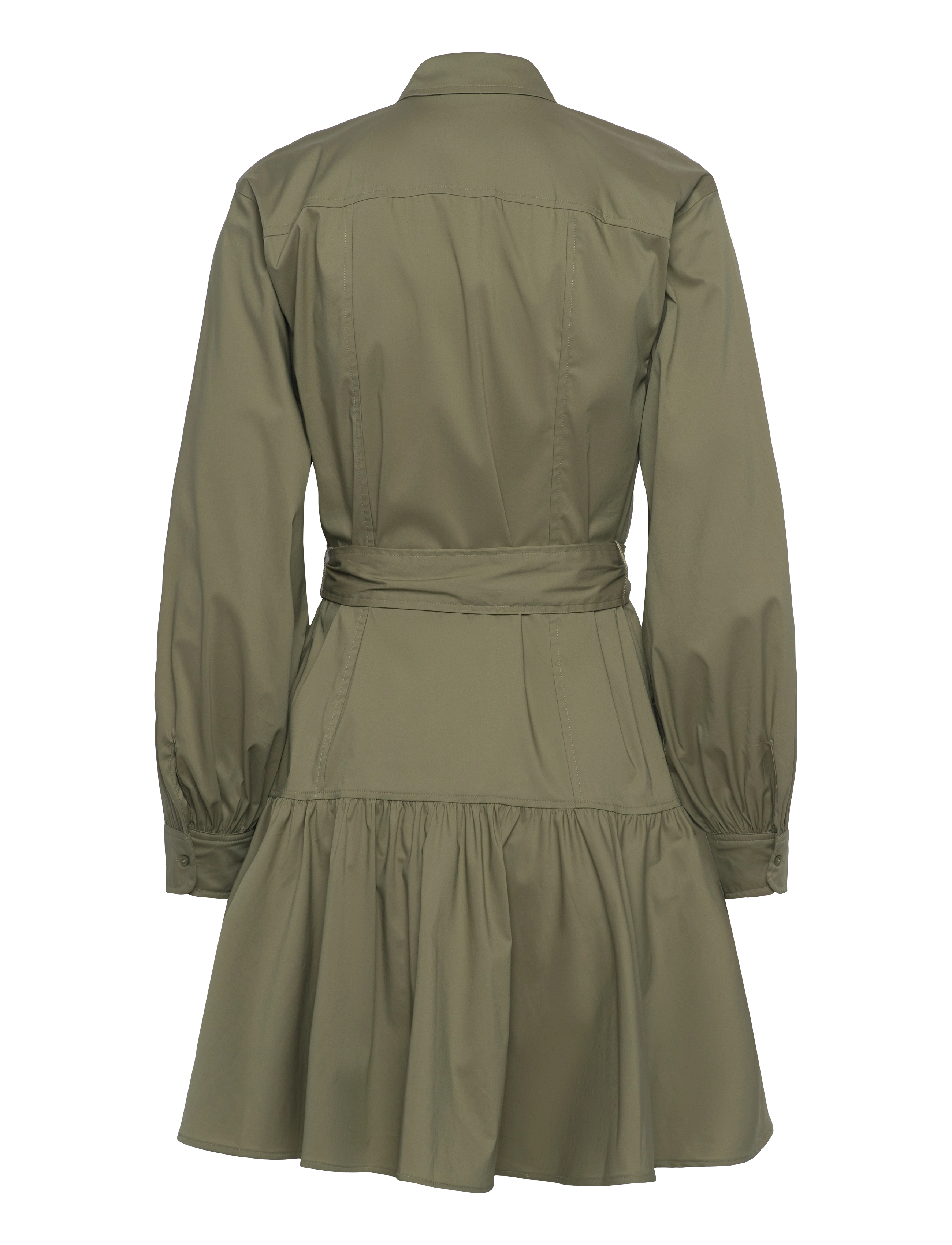 Lauren Ralph Lauren - Belted Cotton-Blend Shirtdress - sage green - 1