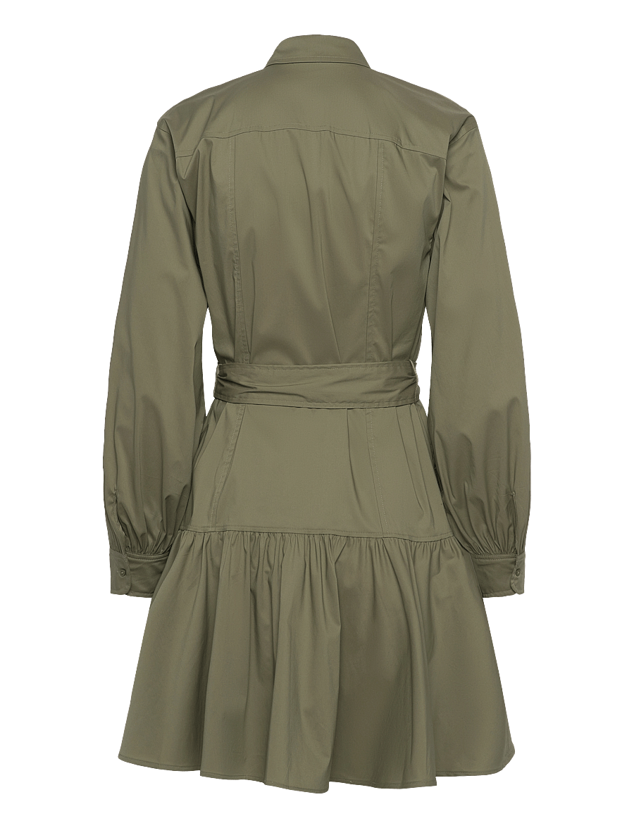 Lauren Ralph Lauren - Belted Cotton-Blend Shirtdress - sage green - 1