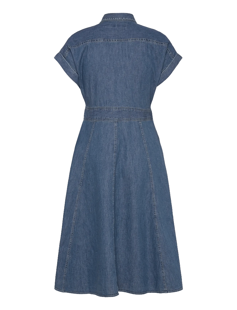 Lauren Ralph Lauren - Buckle-Trim Denim Shirtdress - opal wash - 1