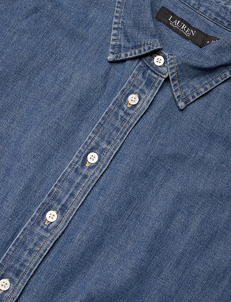 Lauren Ralph Lauren - Buckle-Trim Denim Shirtdress - opal wash - 2