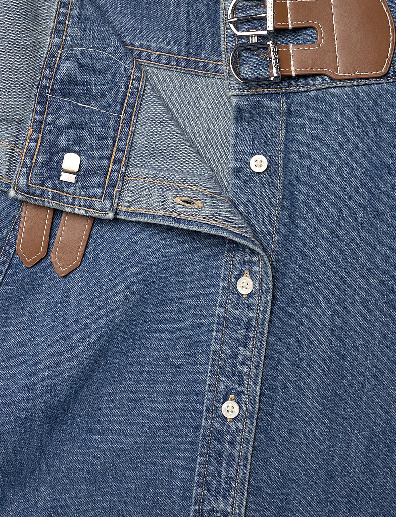 Lauren Ralph Lauren - Buckle-Trim Denim Shirtdress - opal wash - 3