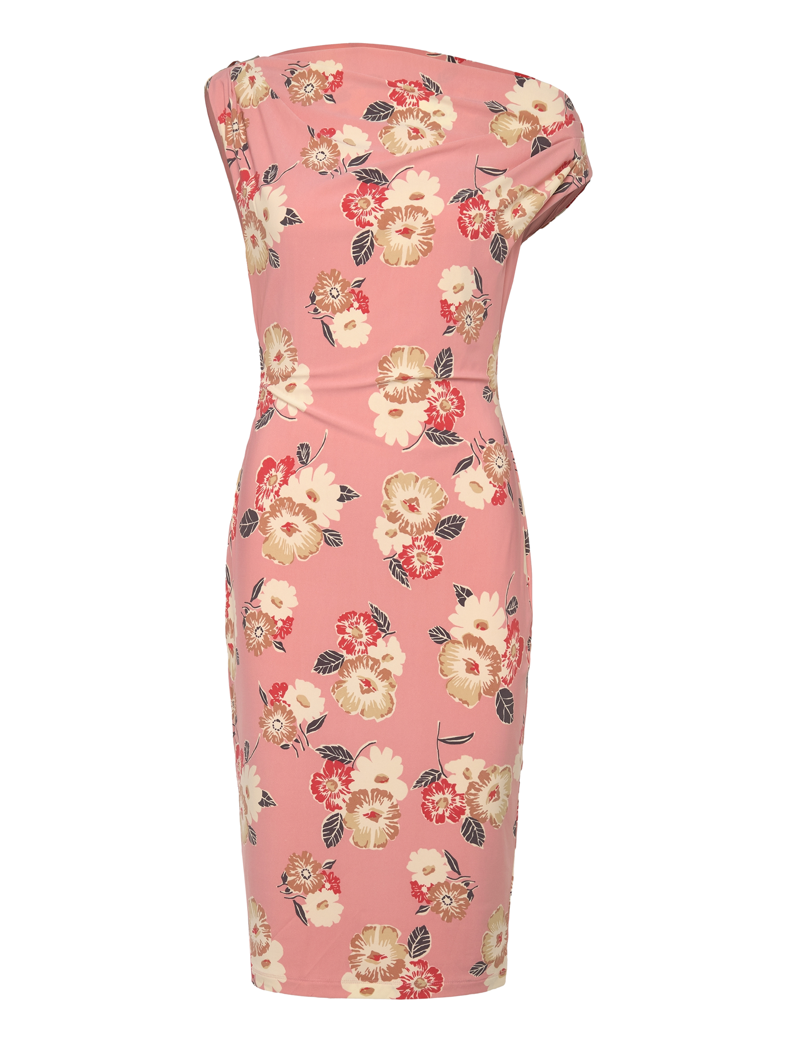 Lauren Ralph Lauren Floral Jersey Off-The-Shoulder Dress, 46, Pink, Kjoler > Kort Kjole, Dame