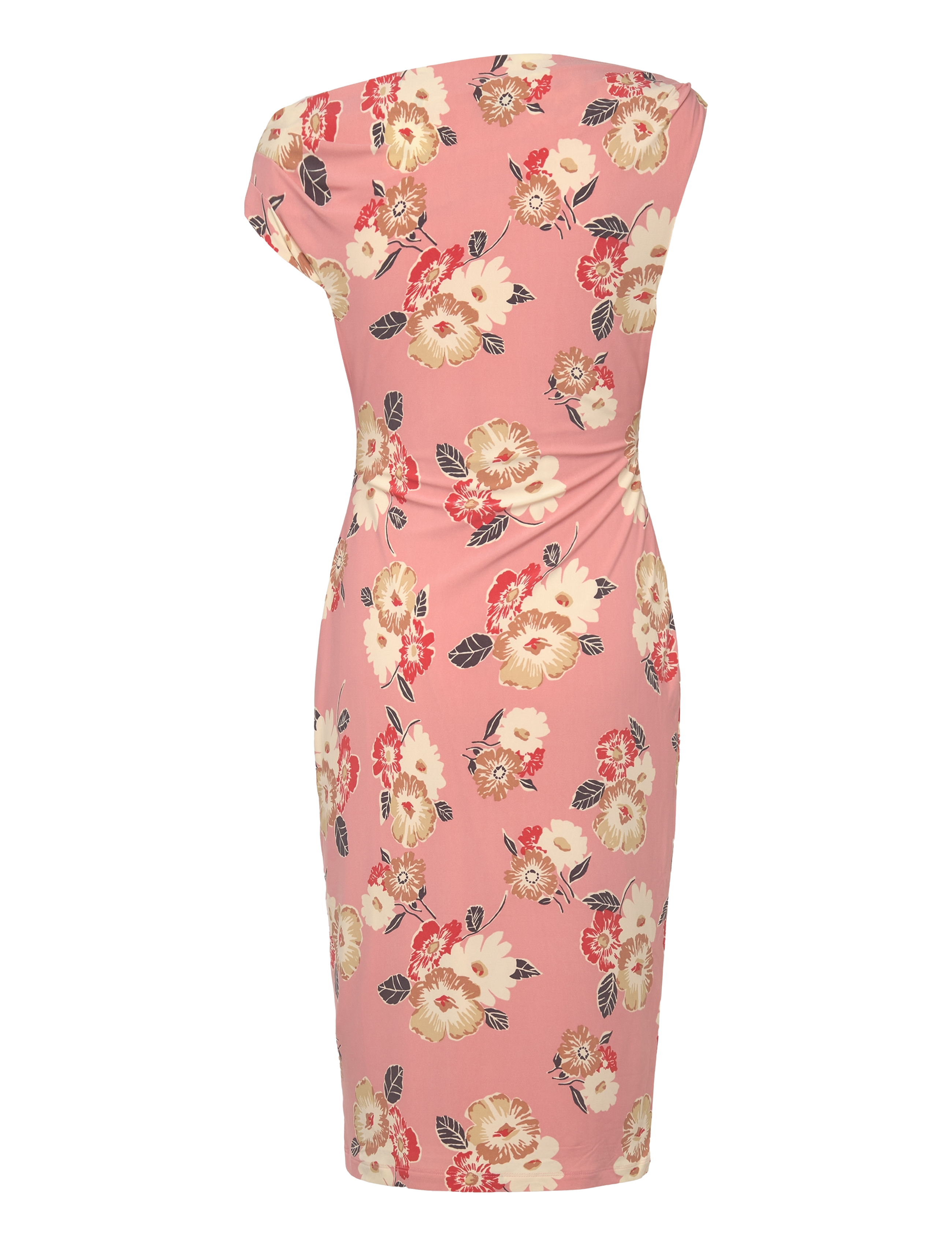 Lauren Ralph Lauren - Floral Jersey Off-the-Shoulder Dress - minikleidid - pink multi - 1