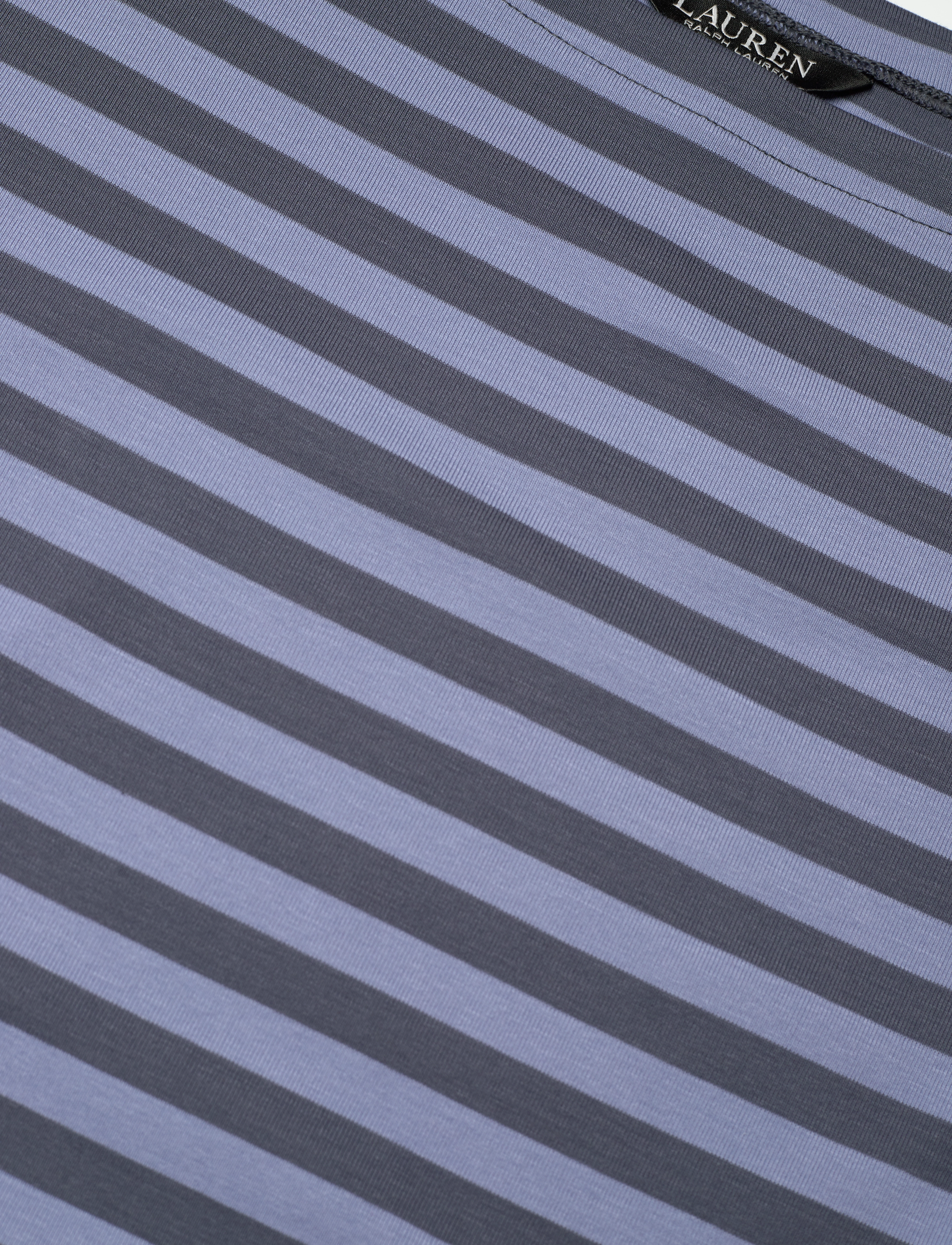 Lauren Ralph Lauren - Striped Stretch Cotton Midi Dress - robes t-shirt - indigo/blue - 2