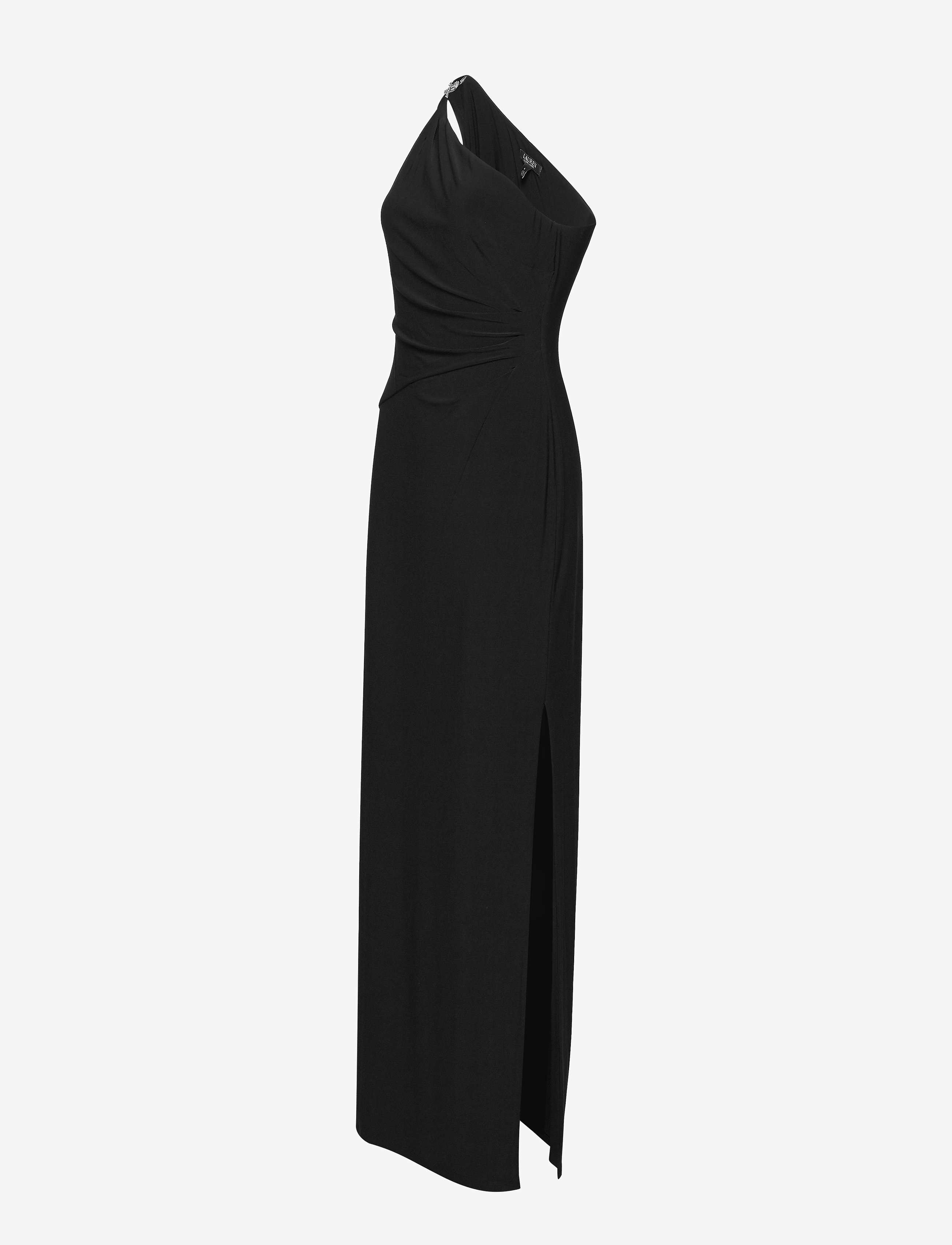 Lauren Ralph Lauren - Jersey One-Shoulder Gown - festtøj til outletpriser - black - 3
