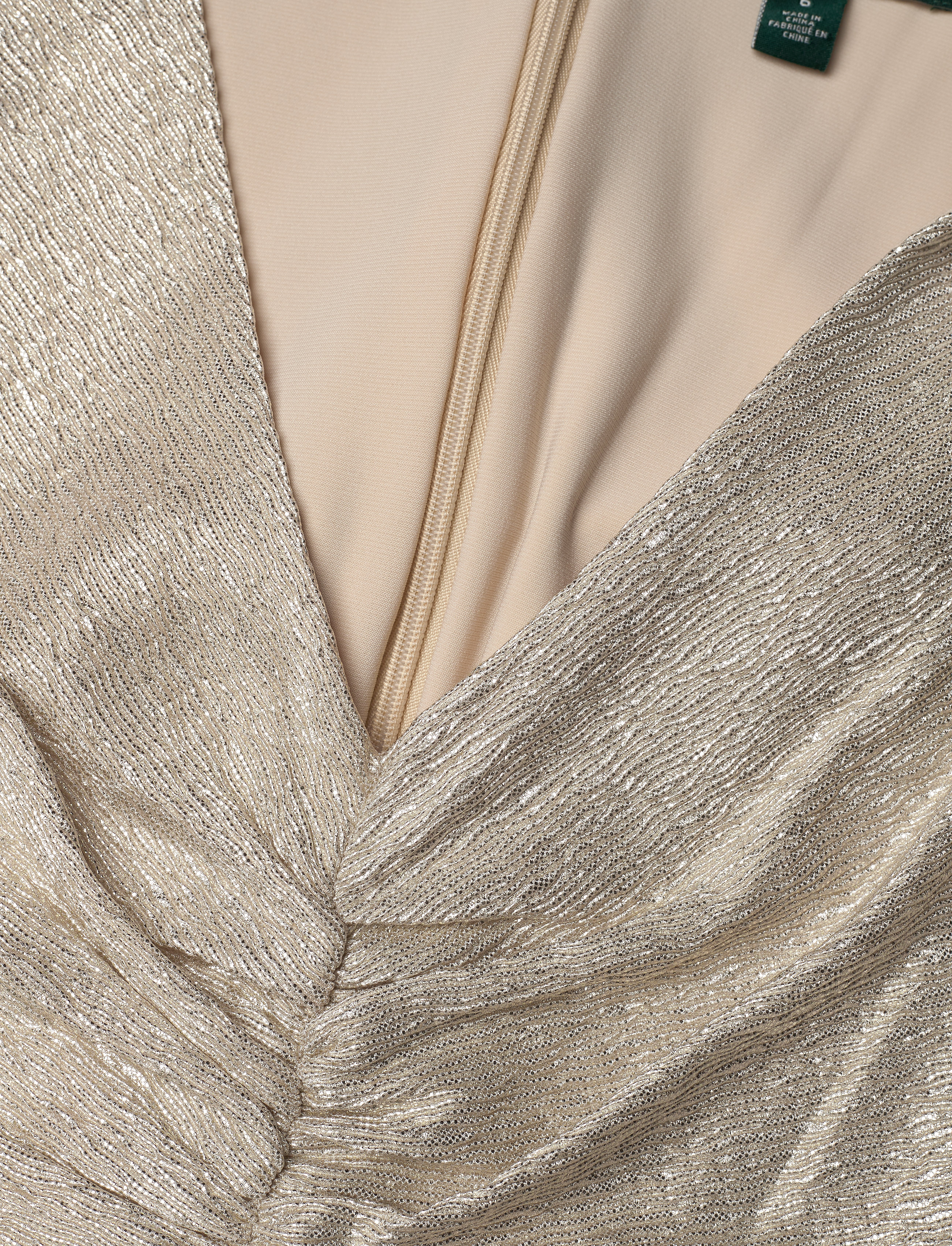 Lauren Ralph Lauren - Metallic Bodre Dress - new champagne/lig - 3