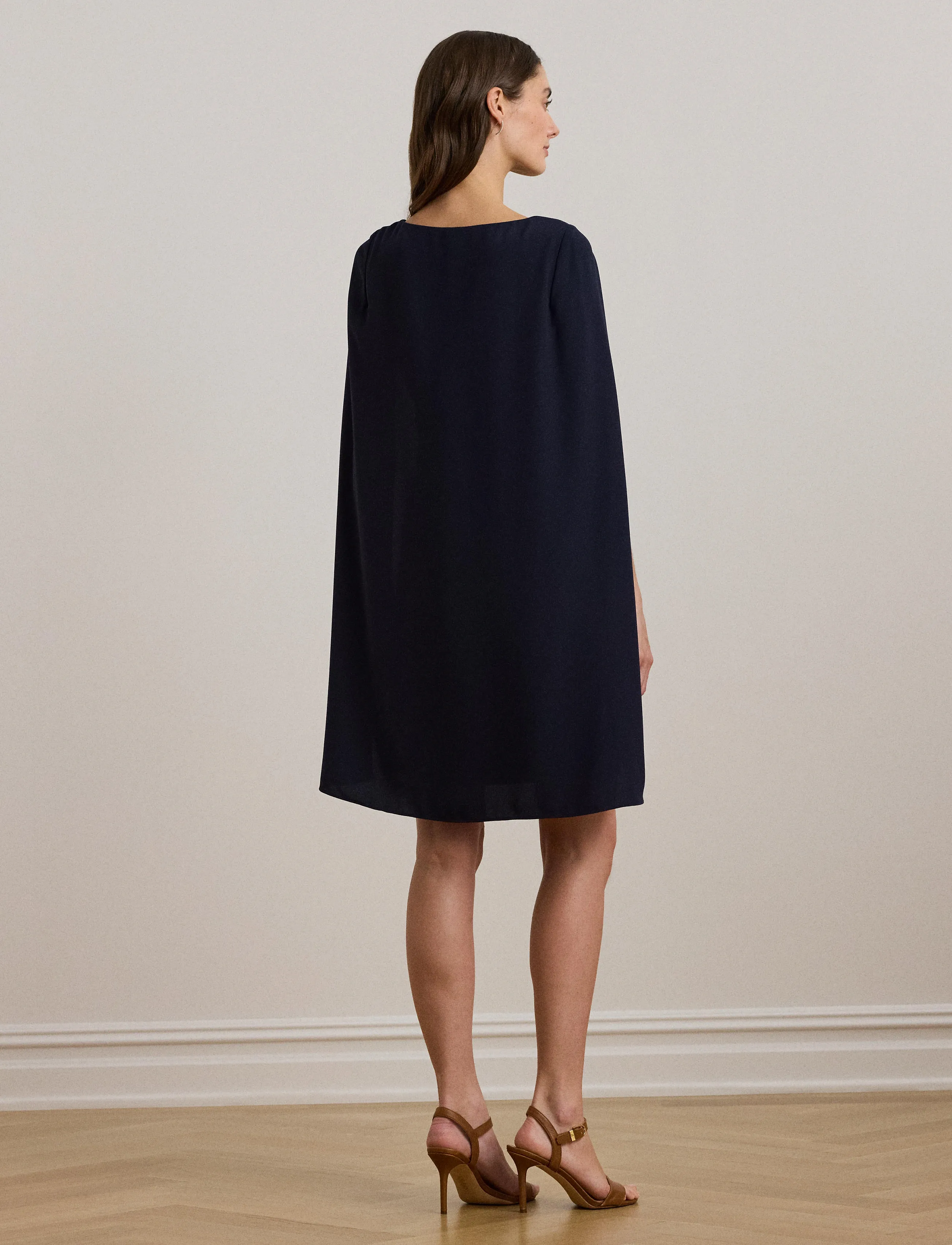 Cape Georgette Cocktail Dress 2