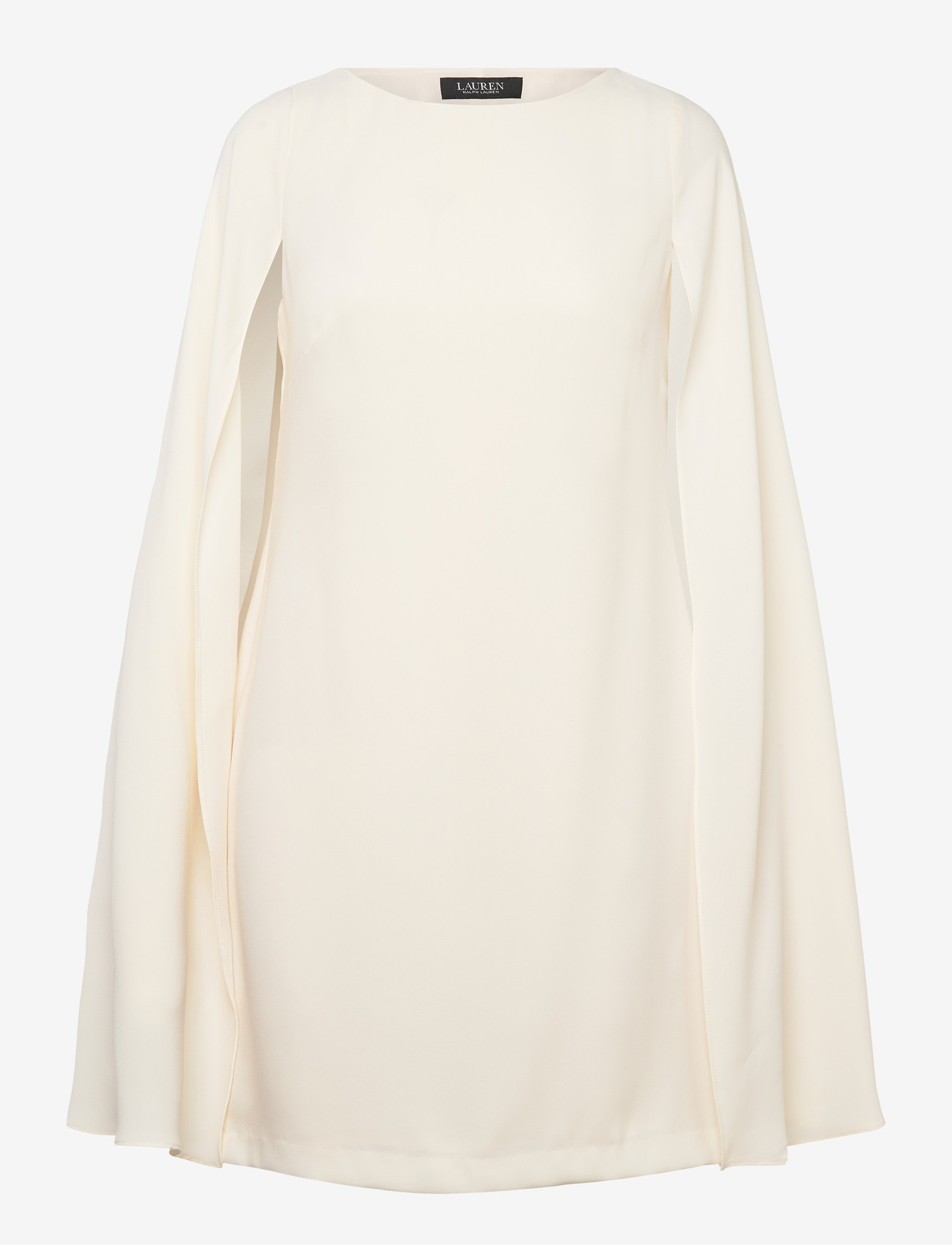 Lauren Ralph Lauren - Cape Georgette Cocktail Dress - cocktailkleider - mascarpone cream - 0