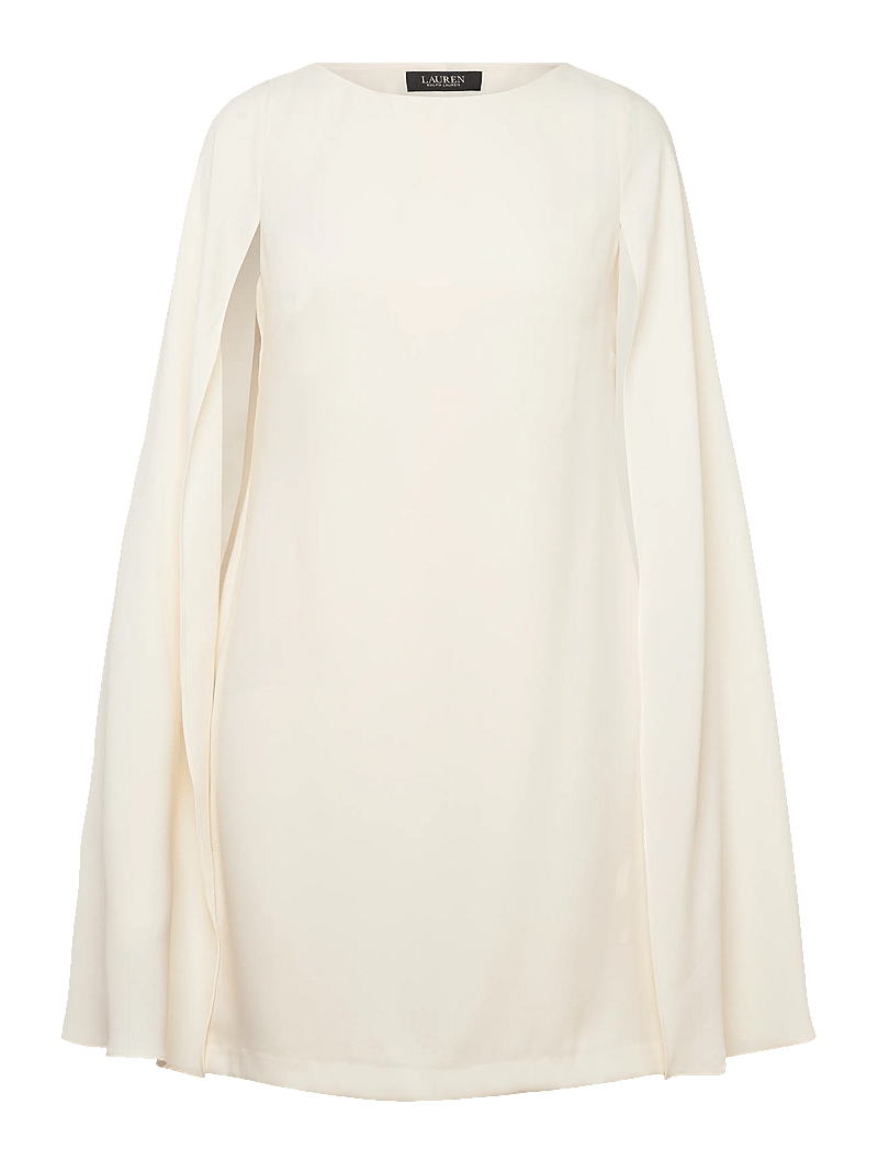 Lauren Ralph Lauren - Cape Georgette Cocktail Dress - cocktailkleider - mascarpone cream - 0