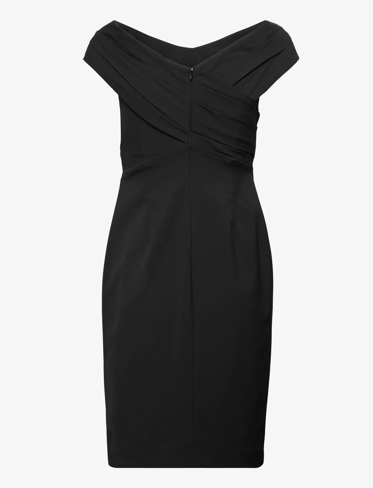 Lauren Ralph Lauren - Crepe Off-the-Shoulder Cocktail Dress - ballīšu apģērbs par outlet cenām - black - 1