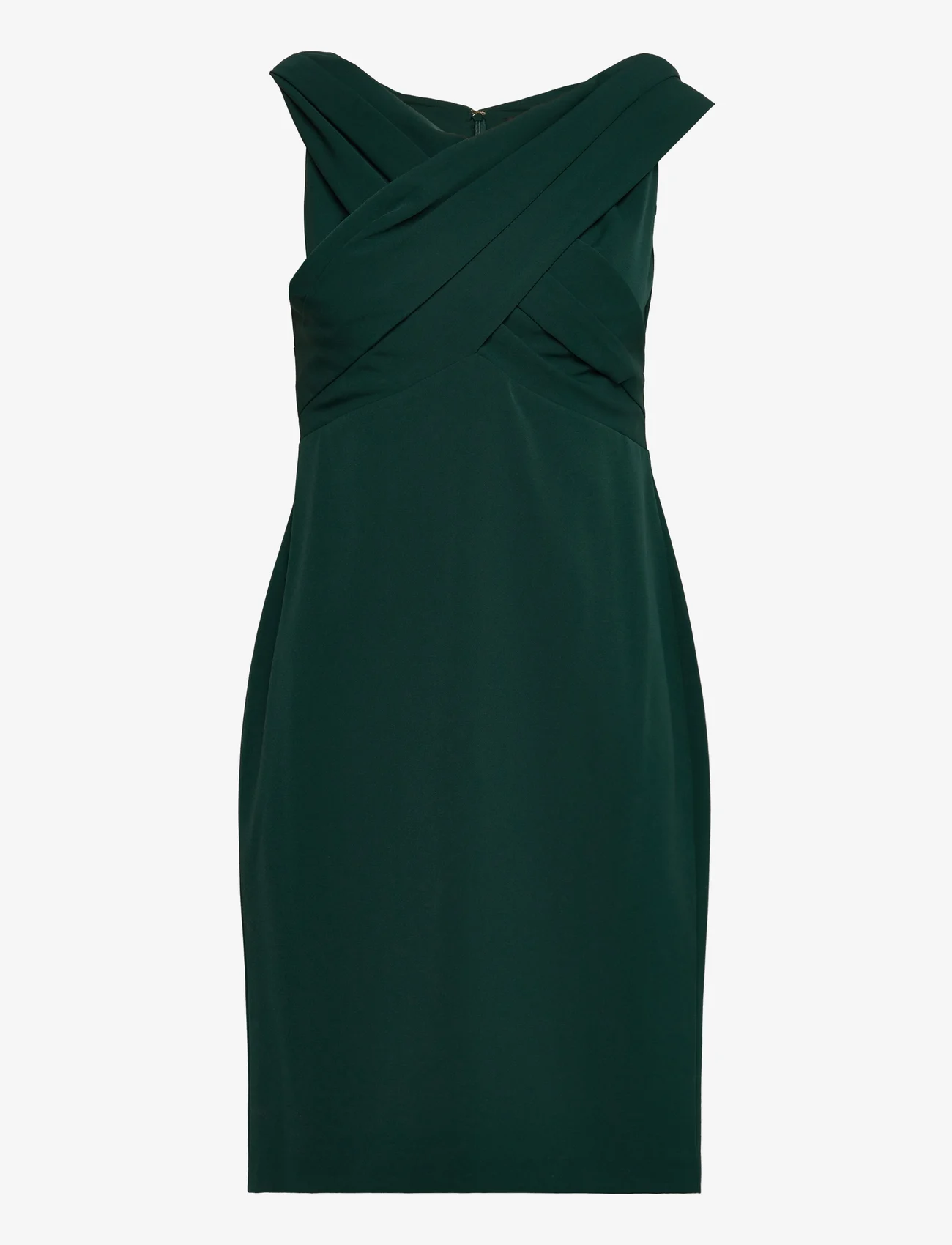 Lauren Ralph Lauren - Crepe Off-the-Shoulder Cocktail Dress - vakarėlių drabužiai išparduotuvių kainomis - season green - 0