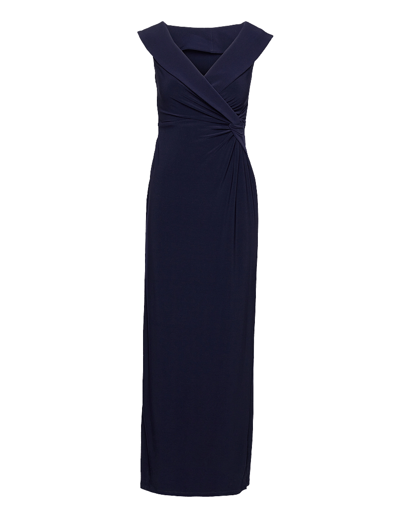 Lauren Ralph Lauren - Jersey Off-the-Shoulder Gown - aftenkjoler - lighthouse navy - 1